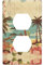 Duplex Outlet Piastra di Copertura Vintage Hawaii Stampato Piastre Da Parete Per Prese Elettriche Piastra A Parete Decortive Interruttore Della Luce Copertura Per Camera Da Letto Cucina Home Decor