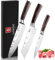 JUANSHI Juego de cuchillos de 3 piezas, acero inoxidable de, cuchillas afiladas, incluyendo cuchillo de chef, cuchillo Kiritsuke y cuchillo utilitario