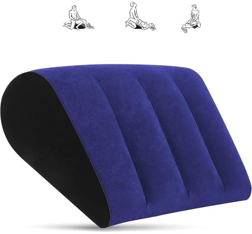 1 Stück Sex Spielzeug für Die Paare, Erotic, Dreieck Aufblasbare Rampe Sex Spiele Paare Spielzeug Tiefere Position Unterstützung Kissen, Erotic Ramp Sex Spielzeug für Männer, Frau (Blau)