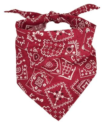 Pet Dog Bandana,1Pcs Cotton Triangle Pet Bib Scarf Red Geometric Pattern Dogs Neckerchief Adjustable Cat Bandana Dog Bandanas for Small Medium Dogs Pets Gifts Party Supplies,63 * 43 * 43cm