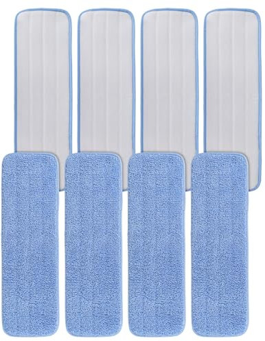 Sgizoku 18inch Microfiber Absorbing Pads Compatible with E -Cloth Deep Clean Mop Replacement,Universal Washable Mop Head Refill for All Hard Floors Cleaning-10Pack