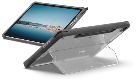 URBAN ARMOR GEAR Plyo Case para Microsoft Surface Pro 12 Funda (2025 - 1ª edición, Designed for Surface certificado, Type-Cover compatible, Surface Slim Pen muesca, Función Stand) ice/ash