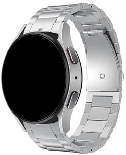 Cinturino in metallo titanio No Gaps Adatto for Samsung Galaxy Watch 7 6 5 4/ FE/Classic / 5Pro(Silver,For Galaxy 5pro 45mm)