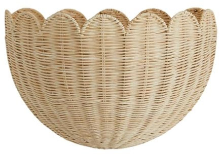 Jakobsmuschel-Wandkorb, gewellter Wandkorb, Hängedekoration für Schlafzimmer (1 Stück) Badezimmer