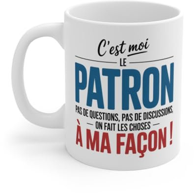 Teecustom Mug Humour Patron C’est Moi Le Boss À Ma Façon Cadeau Drôle Chef Bureau ou Maison Tasse Autorité & Caractère