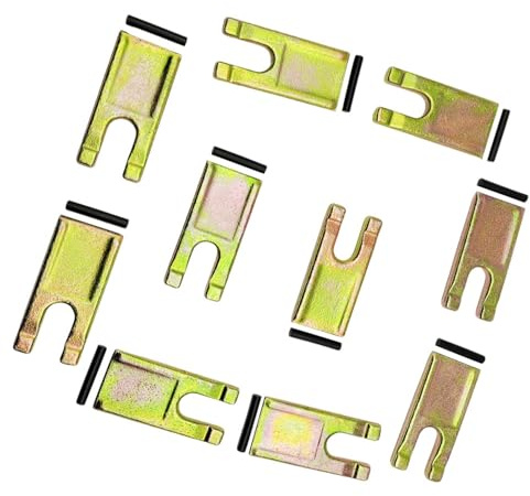 Meyffon Lot de 10 dents en spirale de 35 tailles avec bandes en caoutchouc pour creuser des roches friables, du sol, des briques et plus encore, pièces de rechange pour vis sans fin