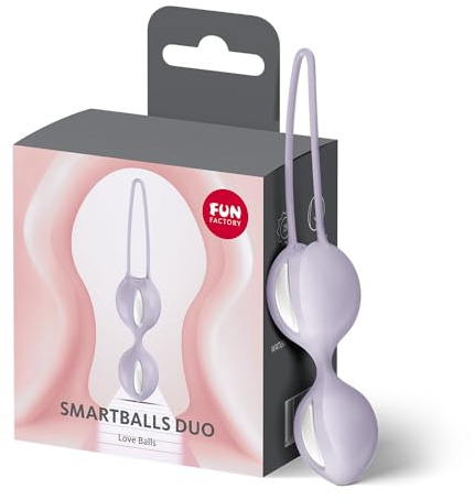 Fun Factory Smartball Duo | Liebeskugeln & Beckenbodentrainer für Frauen | intensives Training | Silikon mit Rückholbändchen | Erotik | Sex Toys | Sex Spielzeug für Paare | Hautfreundliches Silikon