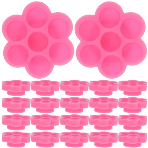 TOMETURE Récipient Réutilisable Rose en Plastique Léger 200pcs pour Mélange et Application de Couleurs Nail Art et Cosmétiques
