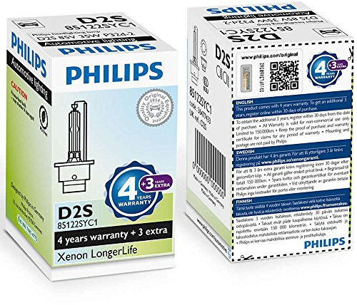 Philips D2S 35 W P32D-2 Xenon LongerLife 4300 K Spot New 1 85122SYC1