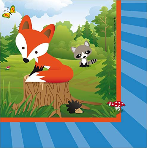 20 Servietten * KLEINER FUCHS * für Kindergeburtstage oder Motto-Partys // Geburtstag Party Napkins Motto Wald