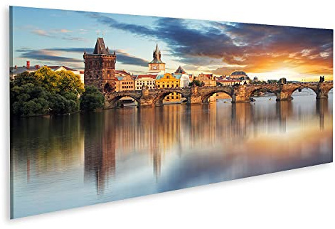 islandburner Bild auf Leinwand Prag Karlsbrücke Tschechische Republik Bilder Wandbilder Poster