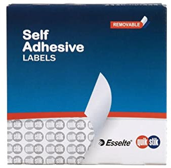 Quikstik Kreis Etikettenspender 650 Etiketten silber 14mm (650 Stück)