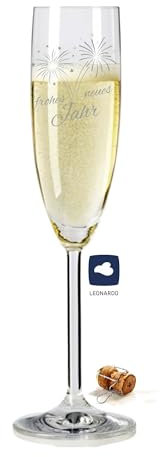 laser-diele Leonardo Sektglas mit Gravur Frohes Neues Jahr – Geschenke zu Silvester – Frohes Neues Jahr