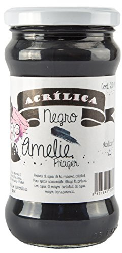 Amelie Prager AM280-41 Pintura Acrílica, Negro, 280 ml