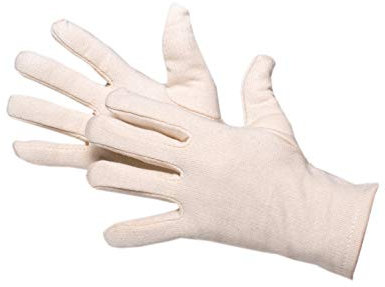 Jah 606 Baumwollhandschuh 12 Paar oekotex Jersey schwer natur Gr. 10