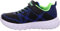 Skechers Jungen Flex-glow-90542l Sneaker, Schwarz Black Blue Lime Bblm, 35 EU