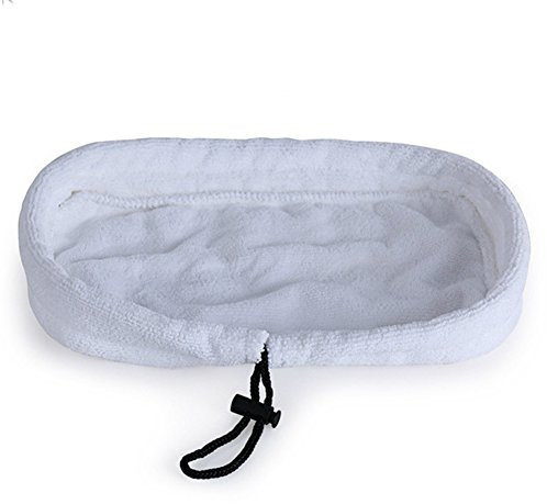 Behavetw Lot de 5pcs tampons de rechange universels lavables en microfibre pour balai à vapeur, 27 x 16 cm (blanc)