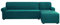 subrtex Sofabezug L Form Stretch Sofahusse Ecksofa Elastisch Eck Stretch-Sofabezug Eckcouch überwurf Weich Stoff Abwaschbar (Rechts 2 Sitzer, Petrol Blau)