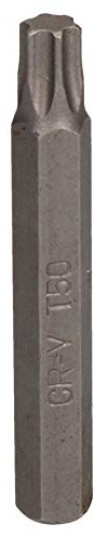 AB Tools T50 Torx Star Bit 75mm Length 10mm Shank Chrome Vanadium Hardened Tip Cr-V