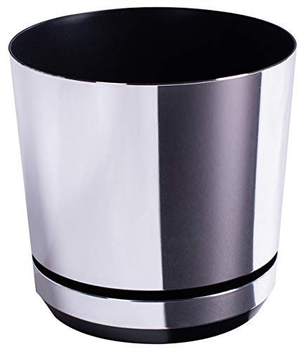KORAD Blumentopf/Übertopf Spiegeleffekt 16 cm - Pflanzkübel aus Hochwertiger Kunststoff - Dekorativer Topf für Pflanzen