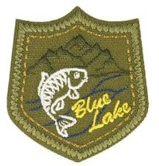mdc Blue Lake Aufnäher zum Aufbügeln, 5 x 5 cm, Khaki, 3 Stück