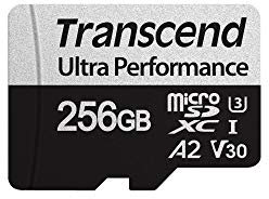 Transcend 256Go microSD mit Adapter UHS-I, TS256GUSD340S