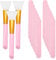 15 Stücke Wiederverwendbar Rührstäbchen Sets Enthalten 12 Stücke Harz Rühren Makeup Stick und 3 Stücke Silikon Epoxid Bürste zum Mischen Harz Epoxid Flüssigkeit Gesichtsabdeckung (Rosa)