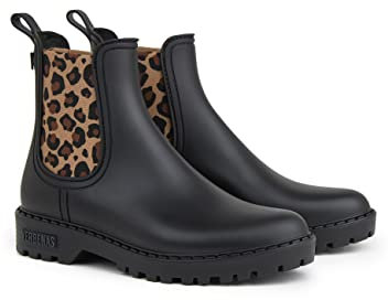 VERBENAS Stivali da Pioggia Gaudi Mate Animal Negro-Leopardo - Talla: 39