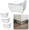 P17- GROSSETO | Set 4 Fuß eingestellt +16 Schrauben | Farbe: Chrom | Höhe 8,5 cm | Beine für Sofas, Möbel, Kleiderschränke, Sessel | Metallfüße für Moderne Designmöbel