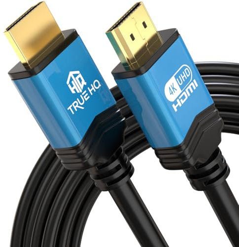 Cable HDMI 4K de 20 m Cable HDMI de True HQ | Cable Ethernet HDMI 2.0 de ultra alta velocidad de 18 Gbps de largo | 4K@60Hz Ultra HD UHD 2160p HD 1080p ARC 3D | Compatible con PS5/PS4 Xbox CCTV PC TV