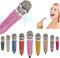 DELADOLA Mini-Mikrofon, tragbares Gesangsmikrofon, Asmr-Mikrofon, Handy-Mikrofon, Mini-Karaoke-Mikrofon für Sprachaufnahmen, Chatten und Singen auf iPhone, Android, Laptop, Notebook (Rosa)