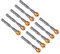 Drywall Screwdriver Bits, 10Pcs PH2 Plasterboard Screw Bit Hex Shank Magnetic Anti-Slip Screw Driver Bits Set for Gypsum Board Drywall Screws(65mm), Grey + Yellow