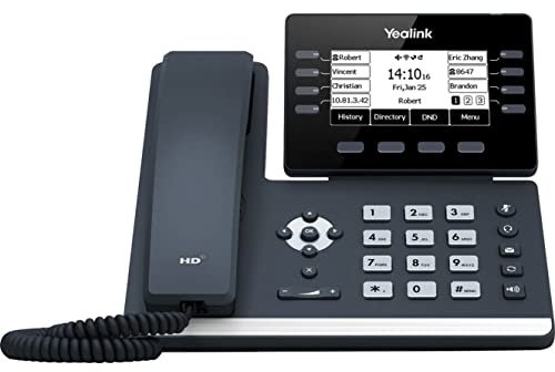 Yealink SIP-T53W IP-Telefon, kabelgebunden, kabellos, WLAN, Bluetooth, Wandmontage, Desktop, klassisches Grau