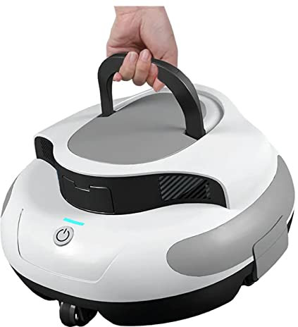 Robot Piscine Fond Et Parois, Aspiration Et Raclage en Un Robot Piscine Pas Cher éVitement d'obstacles 3D PréCis Balai Aspirateur Piscine, Fil Parfait pour Piscines Jusqu'à 90 M²