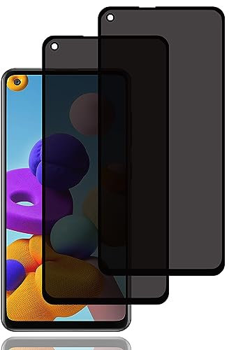 Sichtschutz Schutzfolie für Samsung Galaxy A21/Galaxy A21S [2 Stück],Privacy Schutzfolie,Privacy Schutzglas,9H Härte,Kratzfest,Anti-Fingerprint,Anti Spy Displayschutzfoli für Samsung Galaxy A21S/A21