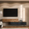 Planetmöbel TV Wohnwand Wohnzimmer 2X 160 cm Gold Eiche/Schwarz Charcoal - Gold Eiche, Modern, TV Schrank mit 2 Klappen als Stauraum, hängend oder stehend