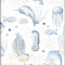 Textrend Baumwollstoff - Stoff zum Nähen - 100% Baumwolle - Textilien 1x1.6m - Stoffe Meterware - Maritimes Thema: Meerestiere (Ozeanblau auf weißem Hintergrund)