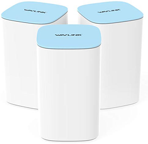 WAVLINK Router Wi-Fi Wi-Fi MU-MIMO Tri-Band 11ac AC3000 1733+867+400Mbps con 8 potenti antenne Gigabit su tutte le porte, nessuna password necessaria, basta toccare per connettersi