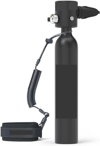 KANBUN Dive Equipment 0.5L Portable Diving Tank， Dive Snorkel Mini Underwater Cylinder Diving Equipment Professional Air Tank，diving Gear for Diving or as Spare Air Bottle
