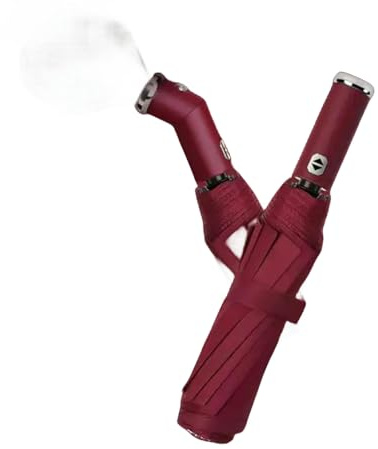 LEONFFS Umbrella Umbrella With Led Light Rotatable Handle Flashlight Umbrella-red