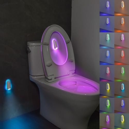 HOTUT LED Luz de Inodoro, Interior WC Luz Nocturna Con Detección de Movimiento del Sensor Automático