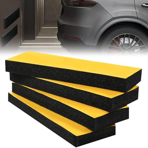 4Pcs Protections Murales de Garage 30x10x3cm Protection de Bord Autocollante en Mousse pour Porte de Voiture Mousse de Protection Convient pour Portes de Voiture, Murs de Garage et Parkings