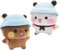 Lotvic 2 Stück Bubu Dudu Kuscheltier, Dudu Bubu Plüschtier, Bär Panda Bubu Dudu Kuscheltier, Bubu Dudu Plüsch, Bubu Dudu Figur, Pandabär Kuscheltier Kissen, Kindergeschenk für Kinder Mädchen Jungen