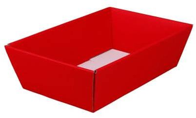 Geschenkkörbe, Präsentkörbe, Wellpappe, rechteckig, Rot, 33,6 x 19,6 x 11 cm, 25 Stück