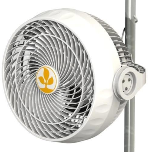 Secret Jardin Monkey Fan 30W Ventilator, Weiß, Metall, 21.5 cm, 2 Geschwindigkeiten, Leise, Magnetischer Direktantrieb, Robust gegen hohe Luftfeuchtigkeit und Temperatur