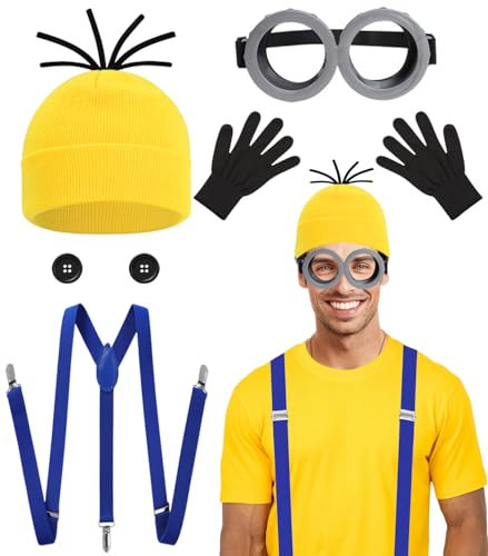 Miulruma 5pcs Kostüm Set für Kostüm Erwachsene Kinder Herren Damen Karneval A047