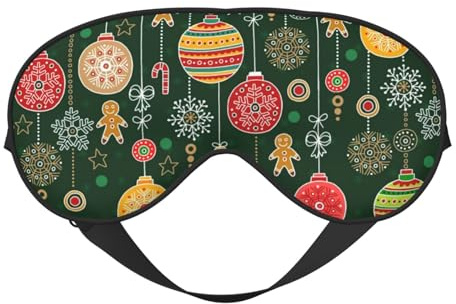 Weihnachten (3) Schlafmaske, Augenmasken für Schlaf Doppelseitige Schlafmasken für Damen Herren, Verdunkelung Augenabdeckungen zum Schlafen, Reisen
