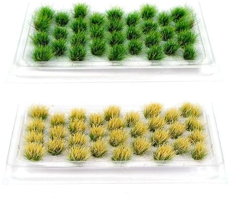 LSYYSL 64 Pieces Of Mini Simulated Lawn, Grass Plant Model, Doll House Grass Decoration, Architectural Scene Model Accessories