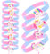 WESIEVYA 12 Pièces Bracelet Licorne Bracelets Assiettes Décoration Groupe Vaisselle De Fête Trousse Hauts De Forme De Gâteau De Fée Tasses Autocollants Faire La Fête Service Peluche Pvc