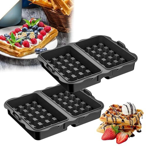 May Huang Lot de 2 moules à gaufres ninja pour friteuse à air chaud Ninja AF400EU, AF451EU, SL400EU et AF500DE, en silicone, pour Airfryer